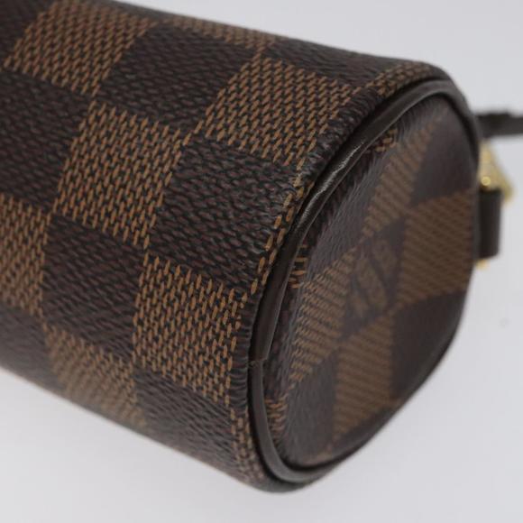 LOUIS VUITTON Damier Ebene Papillon Pouch LV Auth EC343 - Picture 14 of 16